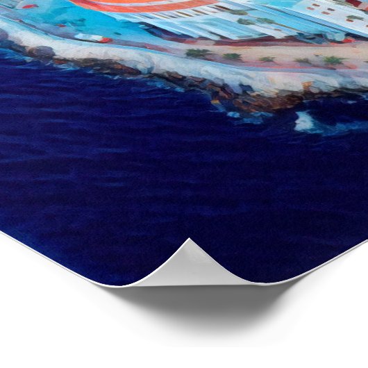 Poster ldp PÈRE NOËL CATALINA Island - Californie - port (Coin)