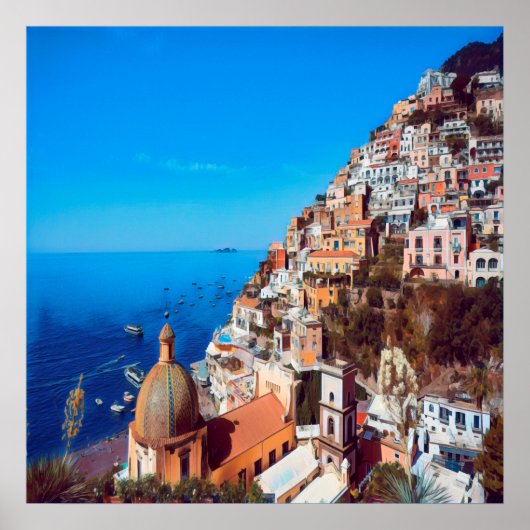 Poster ldp POSITANO - Côte d'Amalfi - Panorama (Devant)