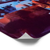 Poster ldp SANTORINI - panorama - par nuit (Coin)