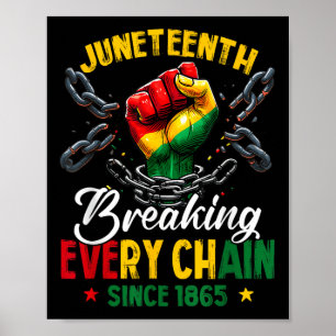 Poster Le 11° juin brisant chaque chaîne depuis 1865 Libe