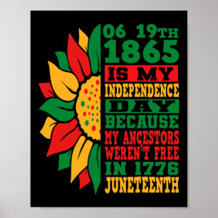 Poster Le 11 juin est ma fête de l'Indépendance Fille Noi