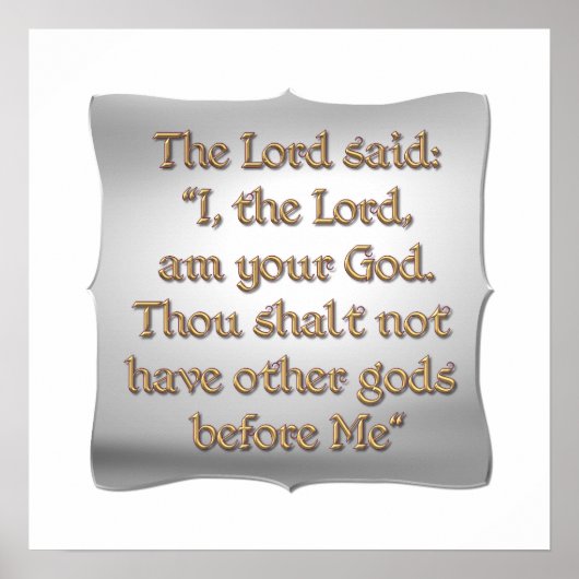 Poster Le 1er commandement (Devant)