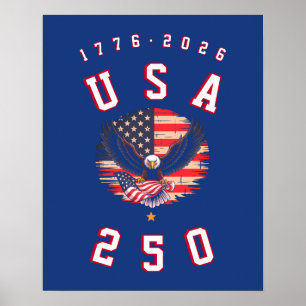 Poster Le 250e anniversaire de l'Amérique USA 250 1776 20