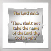 Poster Le 2e commandement (Devant)