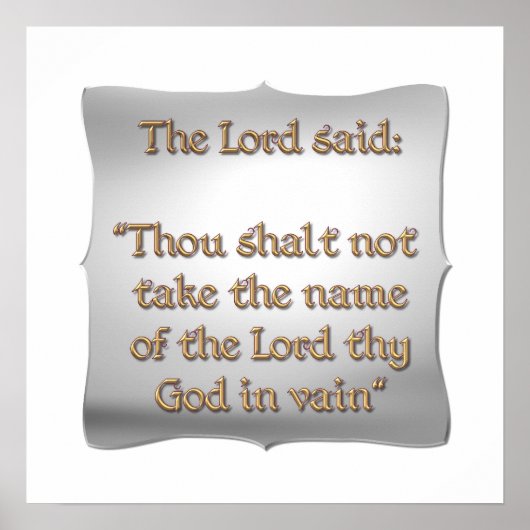 Poster Le 2e commandement (Devant)