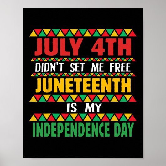 Poster Le 4 juillet ne m'a pas libérée JunetDix est mon I (Devant)