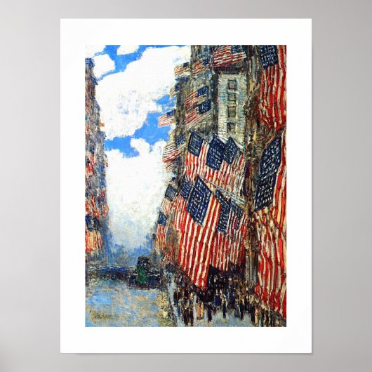 Poster "Le 4 juillet" par Childe Hassam Fine Art (Devant)