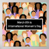 Poster Le 8 mars est la Journée internationale de la femm (Devant)