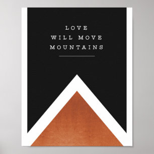Poster le "amour la copie de cuivre déplacera montagnes"