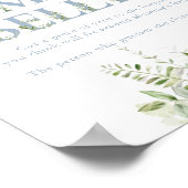 Poster Le Baby shower bleu ventre de maman (Coin)