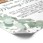 Poster Le Baby shower boisé du ventre de maman (Coin)