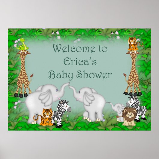 Poster Le Baby shower de la jungle en Europe (Devant)