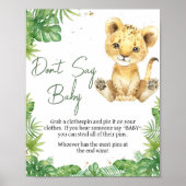 Poster Le Baby shower de lion rugissant ne dit pas bébé (Devant)