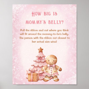 Poster Le Baby shower de Noël, la taille du ventre de mam