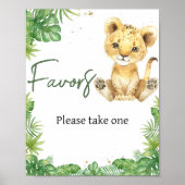 Poster Le Baby shower du lion rugissant favorise (Devant)