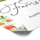 Poster Le Baby shower Forêt De Champignons Sauvages Privi (Coin)