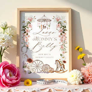 Poster Le Baby shower occidental sauvage du ventre de Las