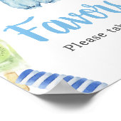 Poster Le Baby shower Popsicle de garçon Faveurs (Coin)