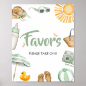 Poster Le Baby shower Vert Splish Splash Privilégie (Devant)