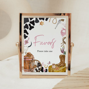 Poster Le Baby shower Western Cowgirl est favori