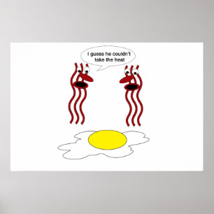 Poster Le bacon et l'oeuf ne pouvaient pas résister à la