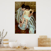 Poster Le bain de l'enfant de Mary Cassatt (vers 1892) (Cuisine)