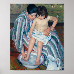 Poster Le Bain de l'enfant Mary Cassatt