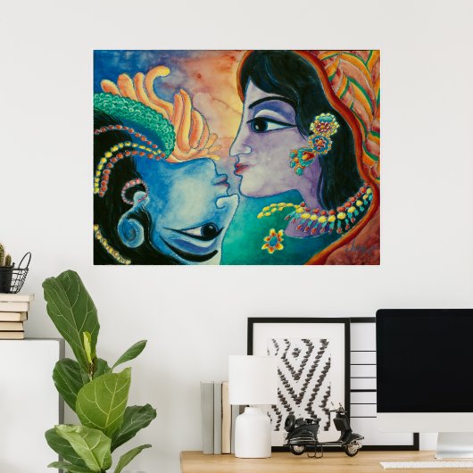 Poster Le baiser (Bureau à domicile)