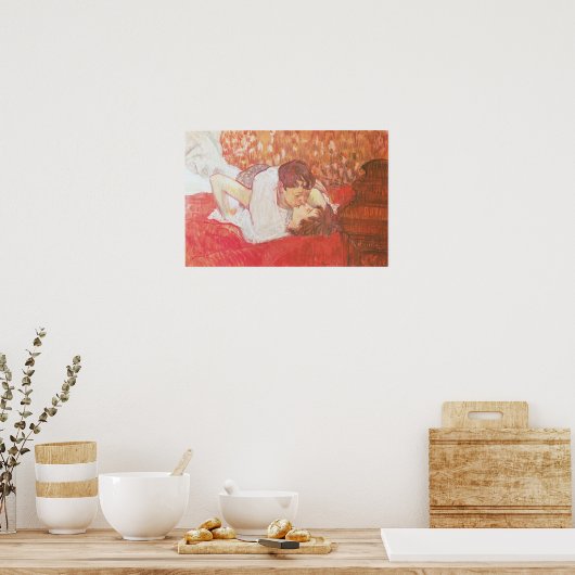 Poster Le baiser, 1893 (Cuisine)