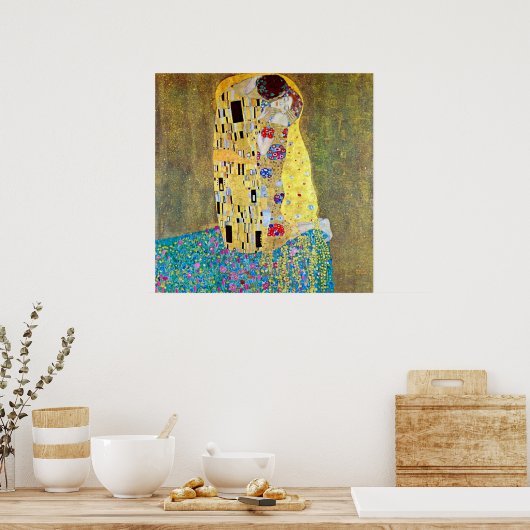 Poster Le baiser 2 par Gustav Klimt (Cuisine)