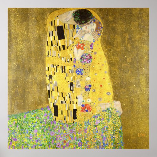 Poster Le baiser de Gustav Klimt (Devant)