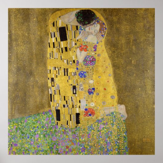 Poster Le Baiser de Gustav Klimt (Devant)