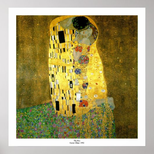 Poster Le baiser de Gustav Klimt (Devant)