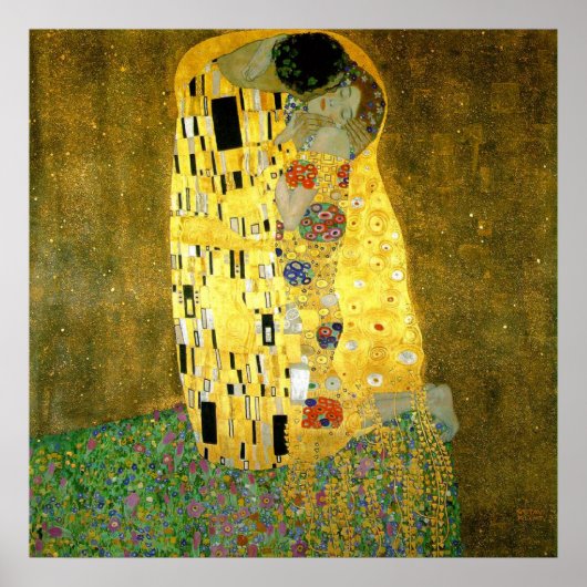 Poster Le baiser de Gustav Klimt (Devant)