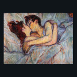 Poster Le baiser de Toulouse Lautrec<br><div class="desc">The Kiss by Toulouse Lautrec Il s'agit d'une reproduction de qualité du tableau "In Bed-The Kiss" réalisé par le post-impressionniste Henri De Toulouse-Lautrec en 1892. Veuillez noter : Nous vous suggérons le papier semi-brillant ou mieux pour une impression d'affiche de qualité qui sera dernière pendant des années.</div>