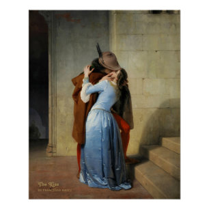Poster Le baiser Francesco Hayez Peintures romantiques CC