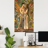 Poster Le baiser papillon (Bureau à domicile)