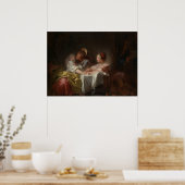 Poster Le baiser volé - Scène romantique Fragonard (Cuisine)