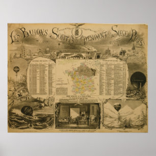 Poster Le Ballons Sortis le Siege de pendant Paris