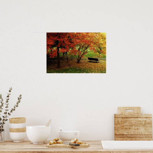 Poster Le Banc D'Automne (Cuisine)