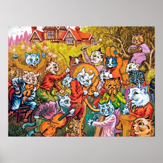 Poster Le Band Joue, Louis Wain (Devant)