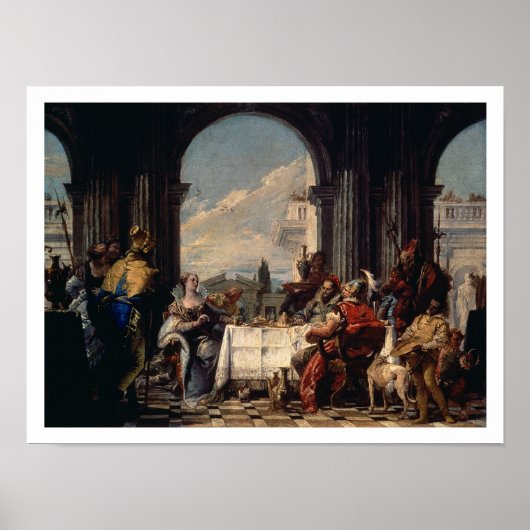 Poster Le Banquet d'Anthony et Cléopâtre, c.1744 (huile (Devant)