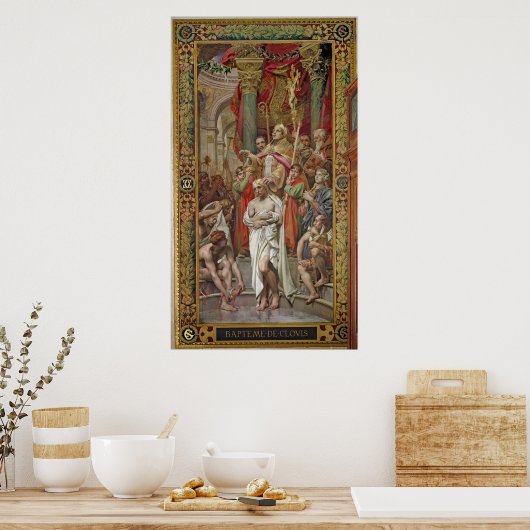 Poster Le baptême de Clovis I (Cuisine)