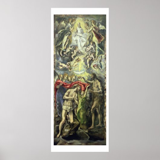 Poster Le baptême du Christ, c.1597 (huile sur toile) (Devant)