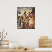 Poster Le baptême du Christ (Verrocchio) (Cuisine)