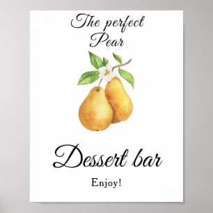 Poster Le bar de desserts de mariage parfait poire