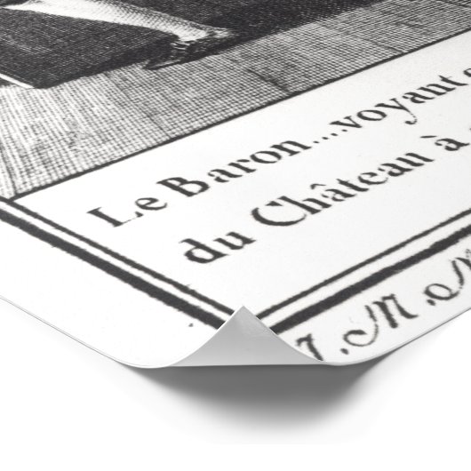 Poster Le Baron chassa Candide du Château (Coin)