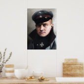 Poster Le baron rouge Manfred von Richthofen 1917 Coloris (Cuisine)
