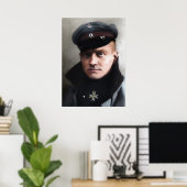 Poster Le baron rouge Manfred von Richthofen 1917 Coloris (Bureau à domicile)