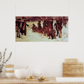 Poster Le baron von Steuben perce des recrues américaines (Cuisine)